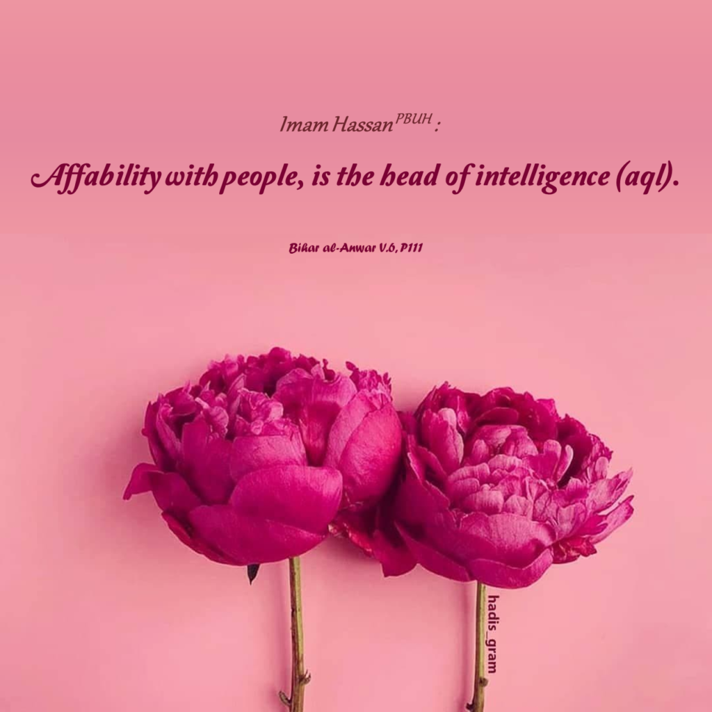 Hadith Imam Hassan PBUH affability